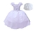 Vestido Infantil Branco Luxo Festa Florista Daminha + Saiote