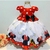 Vestido Minnie Vermelho Temático Festa Aniversário Infantil Menina