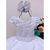 Vestido Infantil Branco Luxo Dama de honra Primeira Comunhão Formatura Festa Juvenil Floral Casamento Princesa 4 Ao 16 A - comprar online