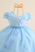 Vestido Azul Jardim Encantado Infantil Princesa Cinderela Borboletas 1 ao 3 na internet