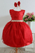 Vestido Rosa ou Vermelho Daminha simples infantil festa aniversário Oferta! - Kafashion