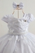 Vestido Infantil Batizado Branco Florista Festa jardim borboletas 1 Ao 3 Anos - comprar online