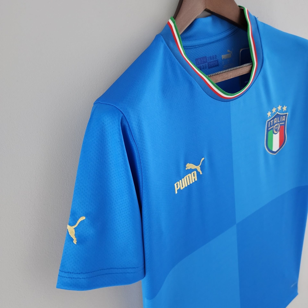Camisa Seleção da Itália Home 22/23 Torcedor Puma Masculina - Azul