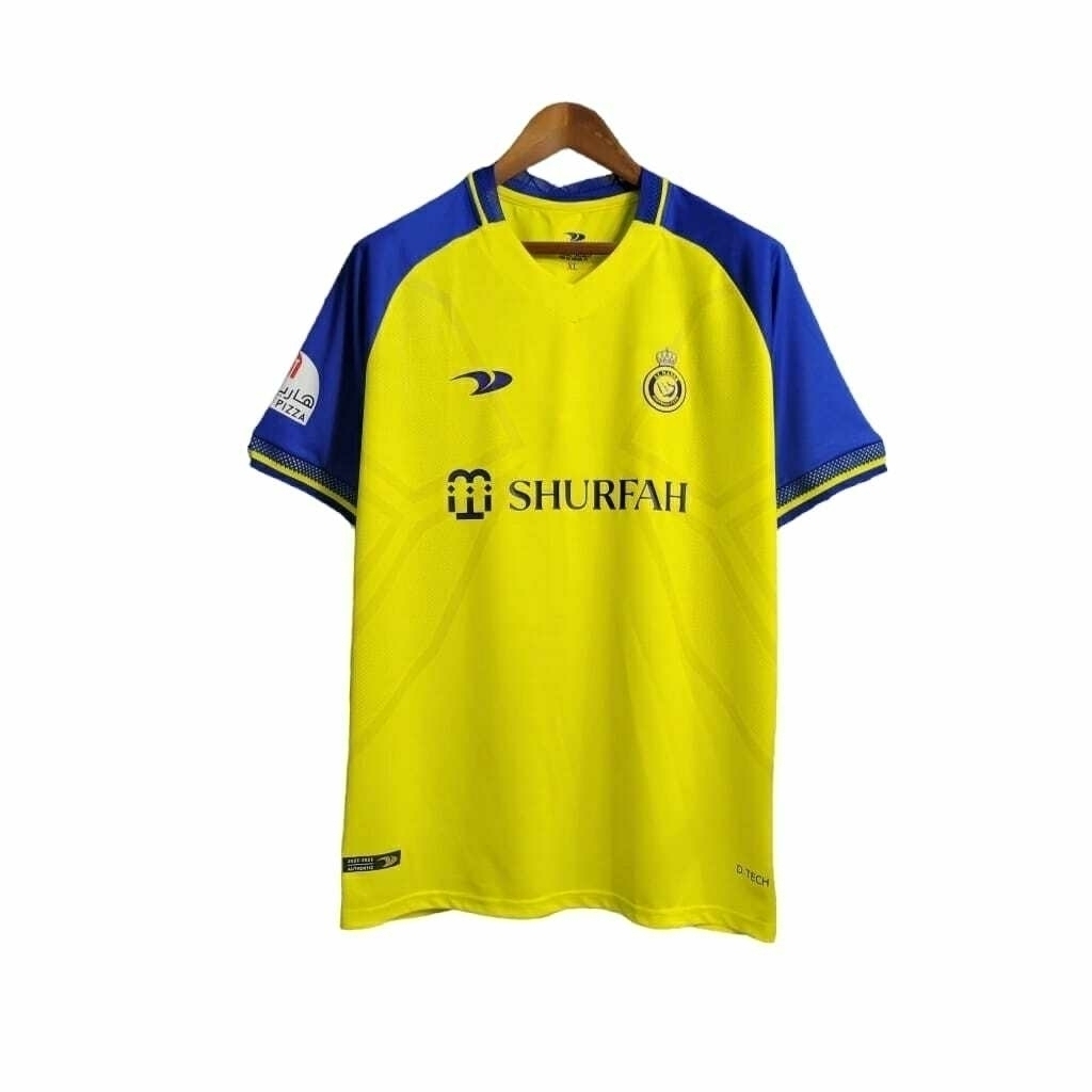 Camisa Al-Nassr FC Home 2022/2023 Amarela e Azul – Versão Jogador – KS Sports – Camisas de Times e Seleções