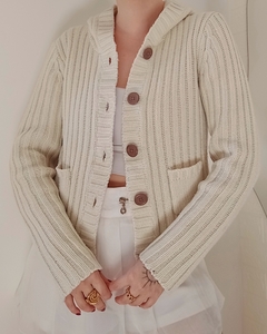 Cardigan Creme (P/M) - Amorá Brechó