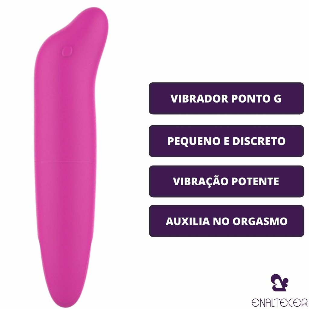 Vibrador Ponto G Golfinho Liso Potente Axilia no Orgasmo