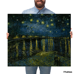 Imagem do Quadro Decorativo Vincent Van Gogh Noite Estrelada Sobre o Ródano