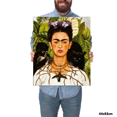 Quadro Decorativo Frida Kahlo Autorretrato Colar Espinhos - SigmaDecor