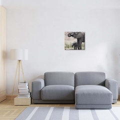 Quadro Decorativo Elefante de Seu Filhote - loja online