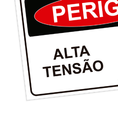 Placa de Sinalização Perigo Alta Tensão em Pvc - comprar online