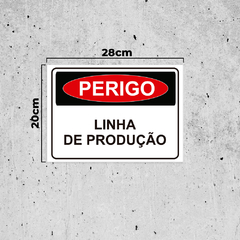 Placa de Sinalização Perigo Linha de Produção em Pvc na internet