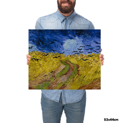 Quadro Decorativo Vincent Van Gogh Campo de Trigo com Corvos - comprar online