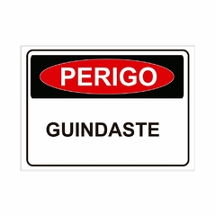 Placa de Sinalização Perigo Guindaste em Pvc