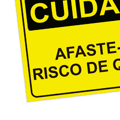 Placa de Sinalização Cuidado Afaste-se Risco de Queda em Pvc - comprar online