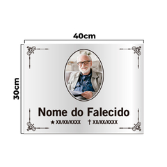 Placa para Lápide com Foto em Acm - loja online