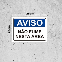 Placa de Sinalização Aviso Não Fume Nesta Área em Pvc na internet