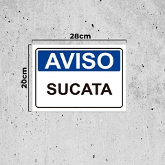 Placa de Sinalização Aviso Sucata em Pvc na internet