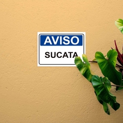 Placa de Sinalização Aviso Sucata em Pvc - SigmaDecor