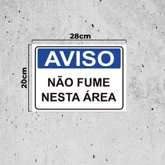 Placa de Sinalização Aviso Não Fume Nesta Área na internet