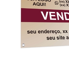 Placa Imobiliária Vende com Informações e Logo Colorida Lona na internet