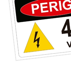 Placa de Sinalização Perigo 440 Volts em Pvc - comprar online