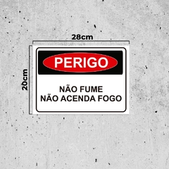 Placa de Sinalização Perigo Não Fume Não Acenda Fogo em Pvc na internet