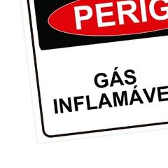 Placa de Sinalização Perigo Gás Inflamável - comprar online