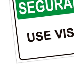 Placa de Sinalização Segurança Use Visor em Pvc - comprar online