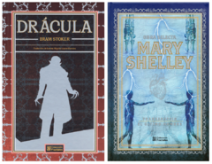 Drácula de Bram Stoker y Obra Selecta Frankenstein De Mary Shelley Pasta Dura Colección Fractales