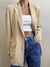 Blazer alongado creme - loja online