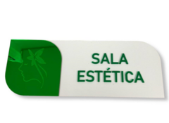 Placa Setores Personalizada Acrilico MDF Identificação Sinalização 3d