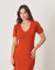 VESTIDO MIDI EMMA EM VISCOLYCRA - TERRACOTA - Miss Pink