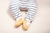 Conjunto Baby Meia Estação Body Malha e Calça Moletinho Listrado Le Bhua - comprar online