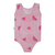 Body Feminino Curto Linha Praia Estampado Rosa Le Bhua Lb12721 - comprar online