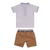 Conjunto Masculino Camiseta Polo e Shorts Sarja Caqui Paraiso 13967 na internet