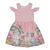 Vestido de Tricoline Estampa Safari Rosa Pêssego Paraiso 12525 - comprar online