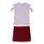 Conjunto Feminino Blusa em Malha e Saia em Sarja Color Vermelho Paraiso 12493 - comprar online