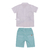 Conjunto Masculino Camisa Cambraia Estampada e Shorts Color Azul Paraiso 14063 na internet