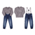Conjunto Masculino Blusa Molecottom e Calça Jeans com Suspensório Paraiso 11854 - comprar online