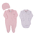 Kit Feminino Baby Três Peças Rosa Paraiso 11439