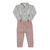 Conjunto Masculino Camisa Manga Longa e Calça de Sarja Color com Suspensório Paraiso 14665 - comprar online