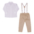 Conjunto Masculino Camisa Manga Longa e Calça de Sarja Color com Suspensório Paraiso 14665 - loja online