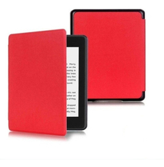 kwmobile Funda compatible con  Kindle Oasis 10.Generation Case -  Soporte + Correa - Corazón cepillado rojo oscuro