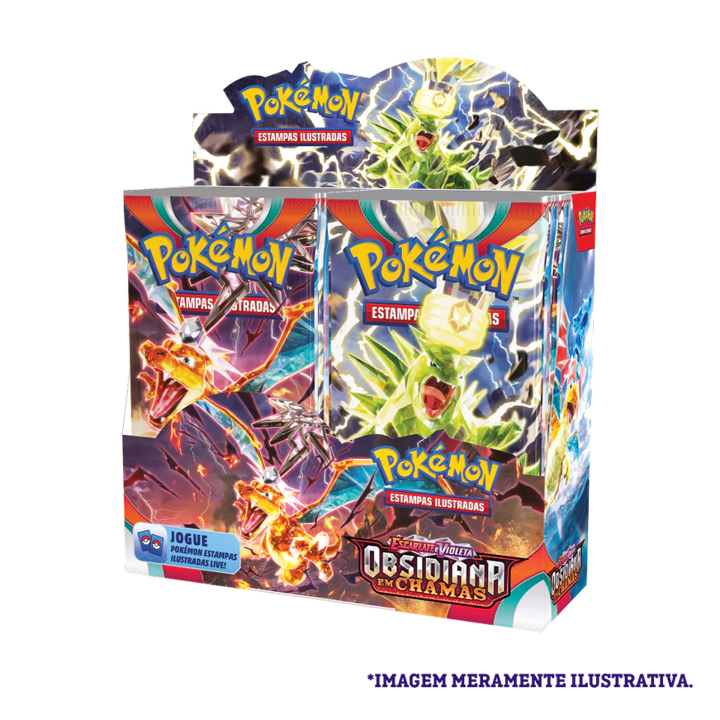 Box Treinador Avançado Pokémon Escarlate E Violeta 3 Obsidiana Em