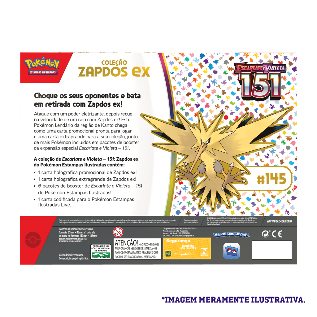 Carta Pokémon Lendário Zapdos Pokémon Go