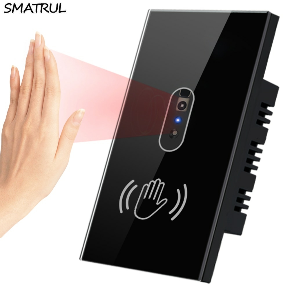 Interruptor de luz de parede inteligente SMATRUL Sensor infravermelho Sem  necessidade de toque