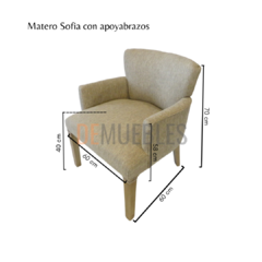 Sillon Matero Poltrona con Apoyabrazos Sofia