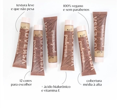 BASE LIQUIDA VEGANA - ADVERSA - Guimaraesmakeupp