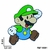 Aplique Emborrachado - 5 Unidades - Luigi (Mario)
