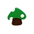 Botão Infantil Cogumelo Verde Escuro (Não é Bandeira) | Branco 12 un